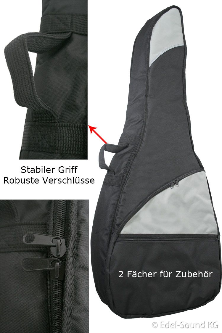 12 mm gefütterte hochqualitative Tasche für Westerngitarre