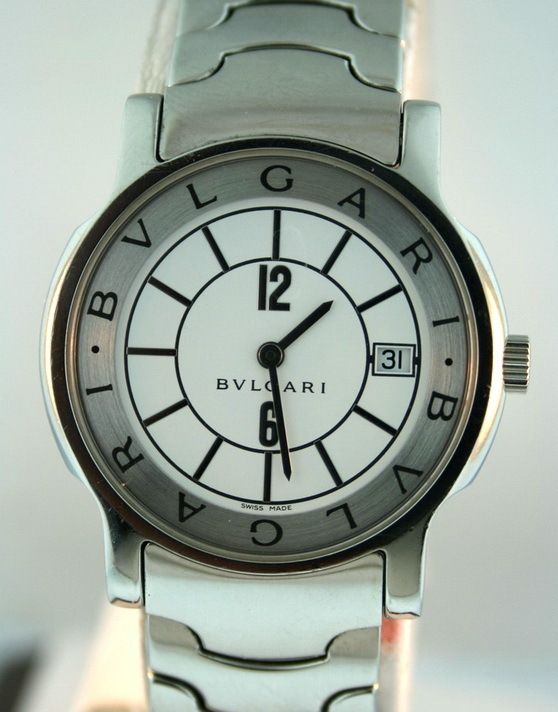Bvlgari Solotempo ST 35 S Stainless Steel White Dial 35mm Watch