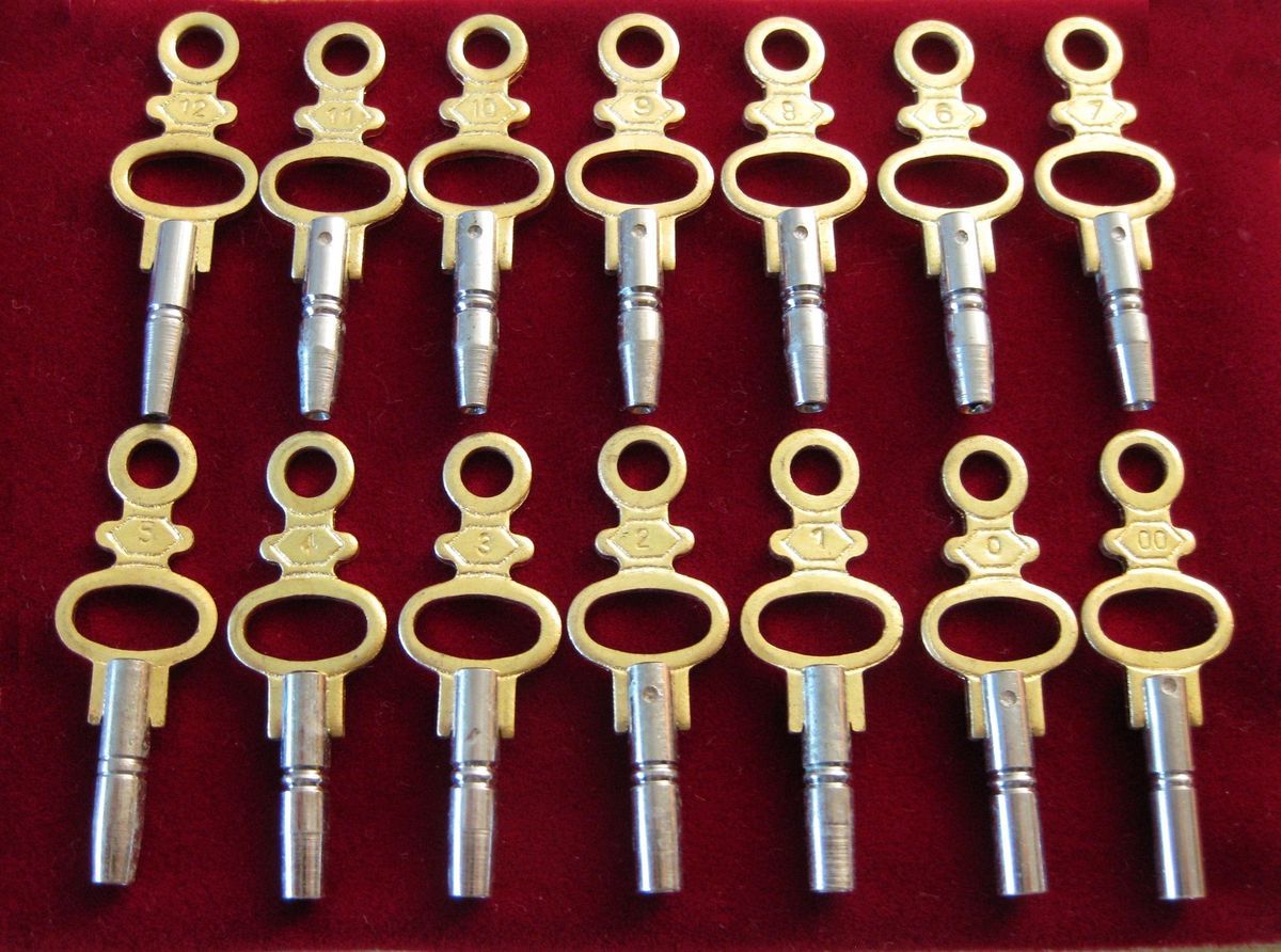 Taschenuhrschlüssel satz 14 Stück,Uhrenschlüssel, Schlüssel für
