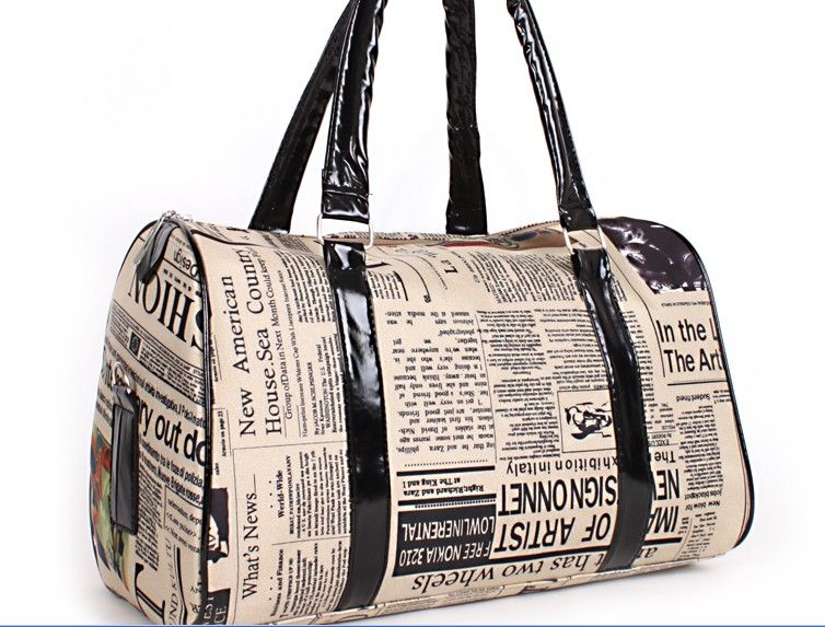 Neu Fashion2012 Damen Schultertasche Handtasche England Zeitung