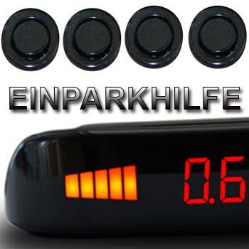 Einparkhilfe 4 Sensoren Schwarz 18mm m65 Rückfahrwarner Parktronik