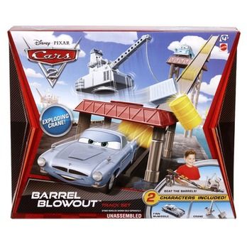 Disney CARS 2 Mattel V2864 Rasender Fässer Trackset