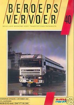 Beroepsvervoer 40 1.10.87 overdruk DAF FT 95.380