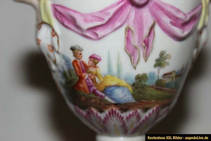 Wunderschöne Große Jugendstil Kpm Berlin Figuren Vase Insekten