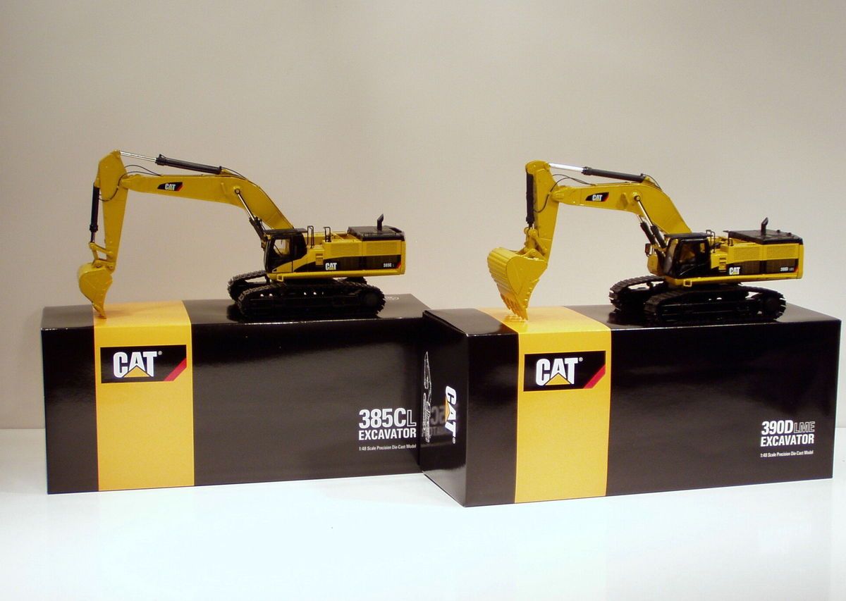 Both (2) Caterpillar 385CL & 390DL ME Excavator   1/48   CCM   Diecast