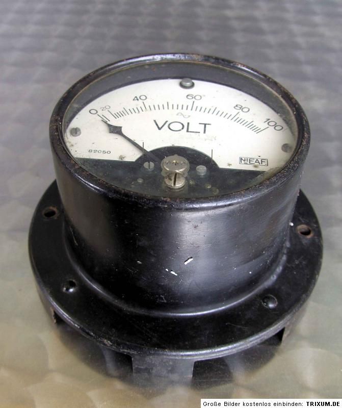 Großer Voltmeter ALT mit Marke Rar Selten