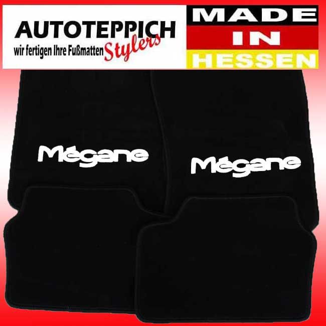 Q100 Fussmatten fuer Renault Megane 2 Cabrio Coupe CC 03 10 mittig z B