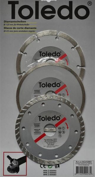 Diamanttrennscheibe Diamantscheibe 125mm Toledo 3er Set Diamant