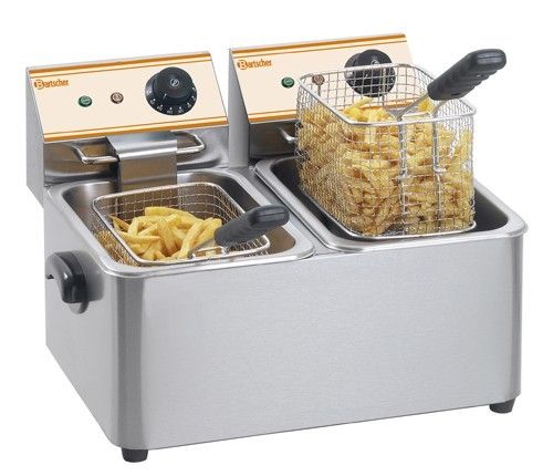 Bartscher Elektro Doppel Friteuse 2x8 Liter Fritteuse