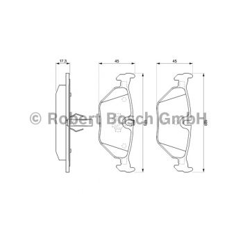 BOSCH 0 986 424 484 BREMSBELÄGE BREMSKLÖTZE HINTEN BMW