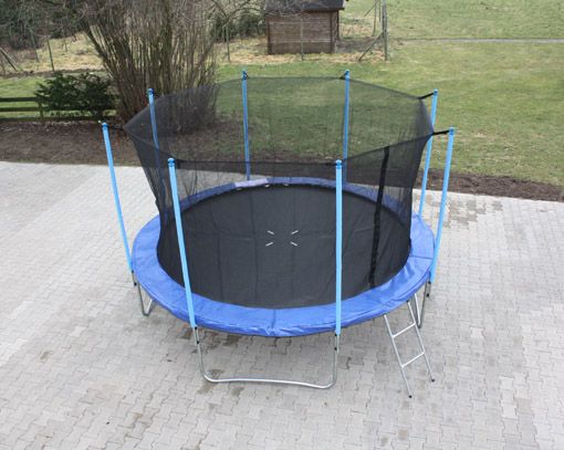 Riesen Trampolin 427 cm Sicherheitsnetz Neu Gartentrampolin TUV 150 KG