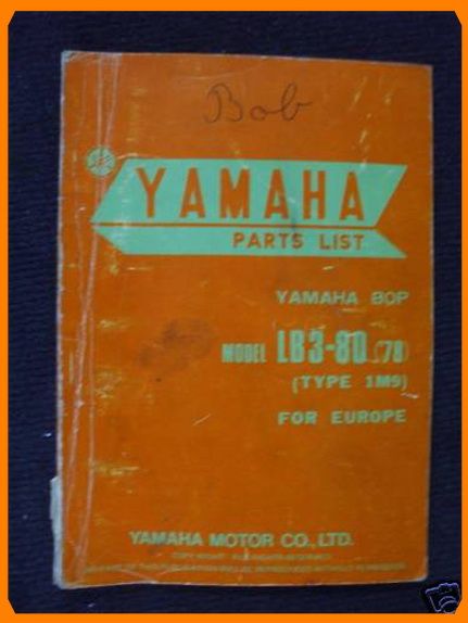 H418 Teileliste Partslist Yamaha LB3 80 1978 Typ 1M9