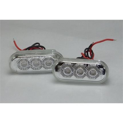 LED Seitenblinker für VW Golf 3 4 Lupo T5 chrom SET