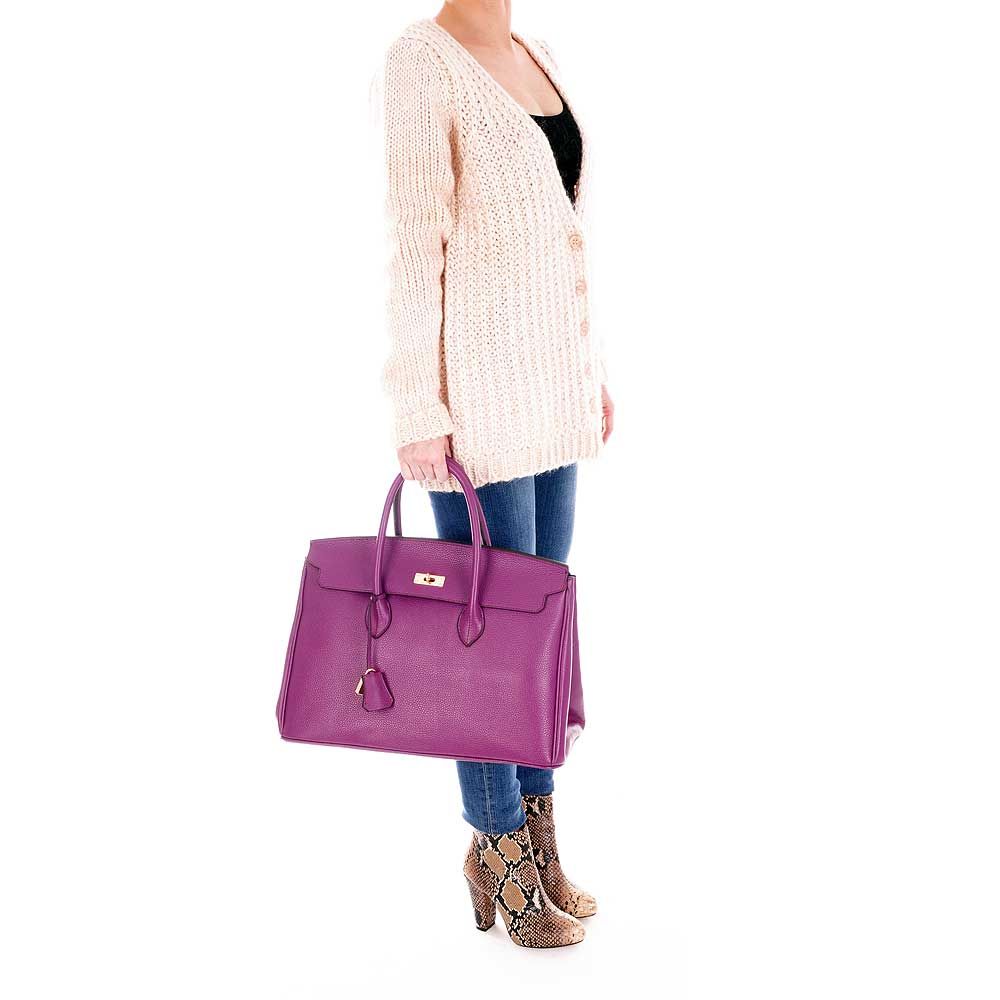 ROUVEN Purple & Gold GRACE 40 Bag Handtasche UVP*699€