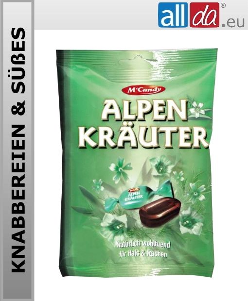 Bonbon 4x125g Alpenkräuter Kräuterbonbon Menthol 0,5kg