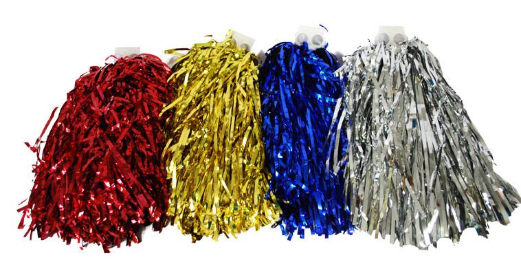 POM POM XL METALLIC GOLD Cheerleader Fussball