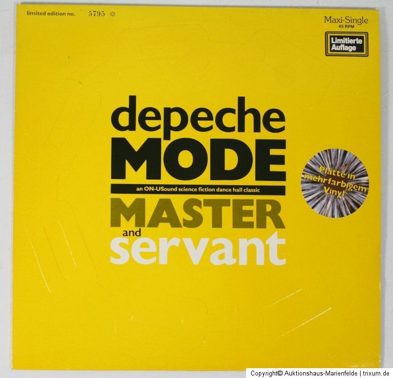 12 Vinyl Schallplatte Depeche Mode   Master And Servant, Limitierte