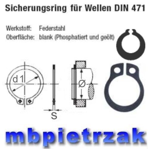 Seegerring Sicherungsring Welle 35x1,5 DIN471 (2525)