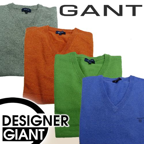 G1   GANT V Pullover   weiche Lambswool   in 4 Winterfarben   Gr.S