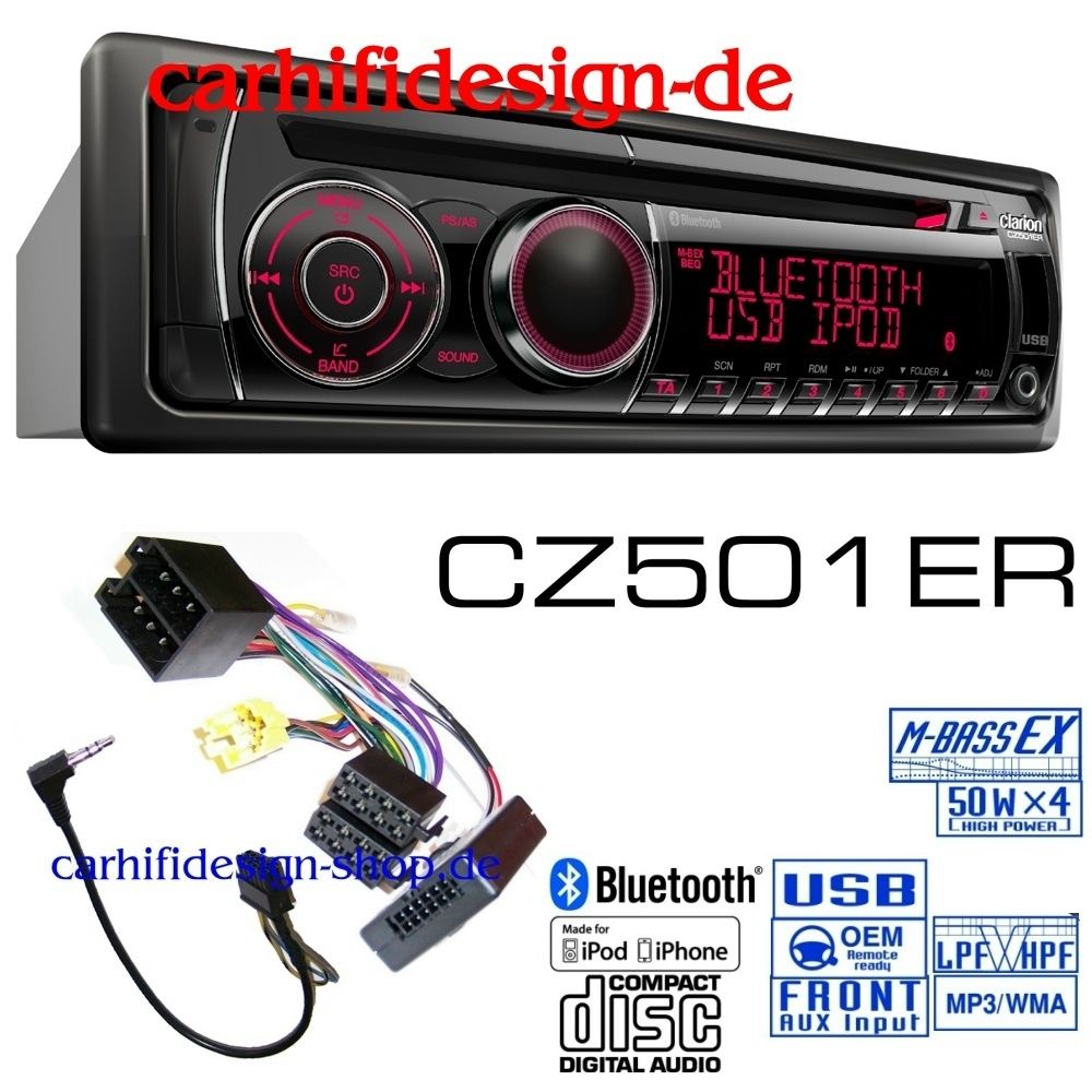 DACIA DUSTER CD  CD RADIO & BLUETOOTH CLARION CZ501ER + LENKRAD