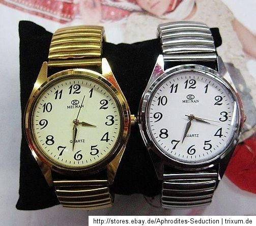 Vintage Mode Unisex Damenuhr Armbanduhr Uhr Farbe gold silber Retro