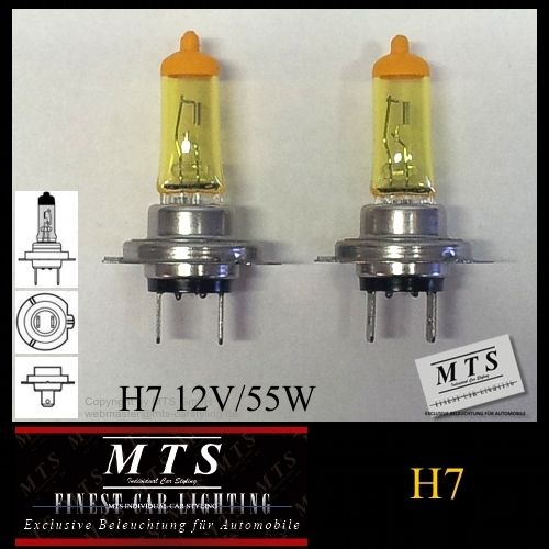 FRENCH YELLOW BULBS H7/499 55 WATT HEADLIGHTS FOGLIGHTS HIGH BEAM