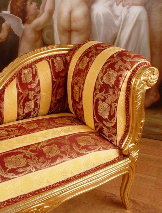 MAJESTÄTISCHES SOFA CHAISELONGUE ROKOKO STIL BOUDOIR