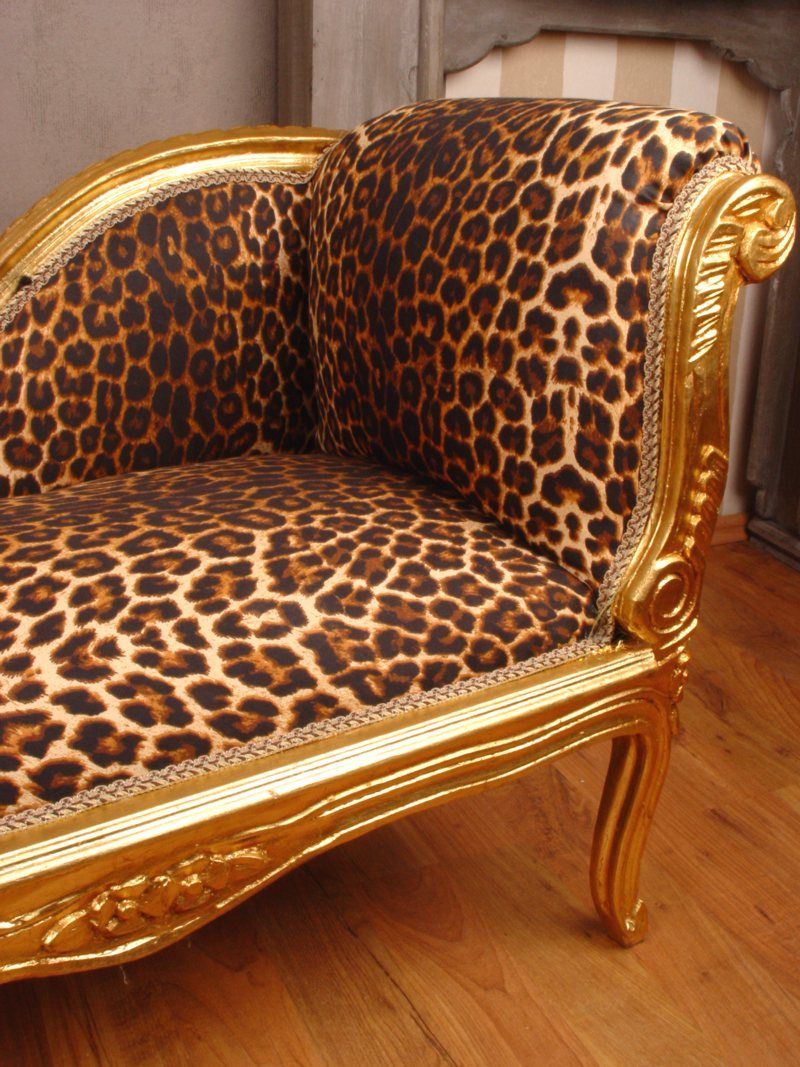 BAROCK CANAPÉ RECAIMIERE SOFA LEOPARD TIGER EDEL KITSCH