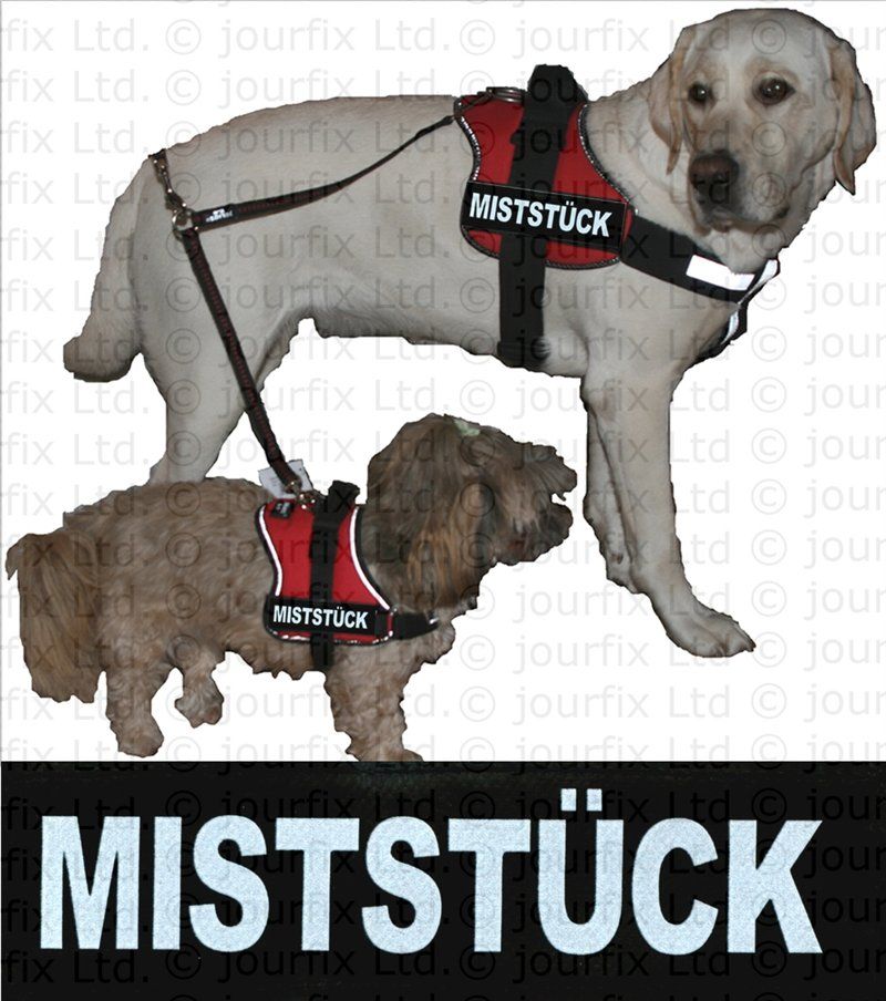 MISTSTÜCK 1x Logo klein weiß für Julius K9® Hundegeschirr Geschirr