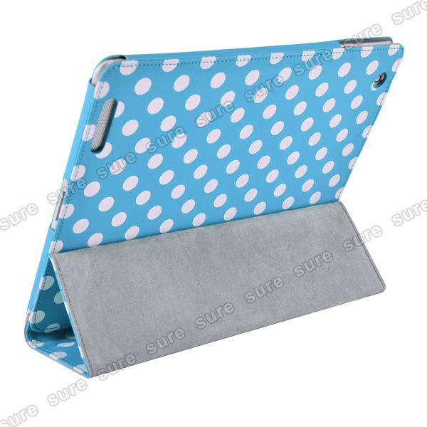 Polka Dot Kunstleder Tasche Für Apple iPad 2 iPad 3 Case Cover Hülle