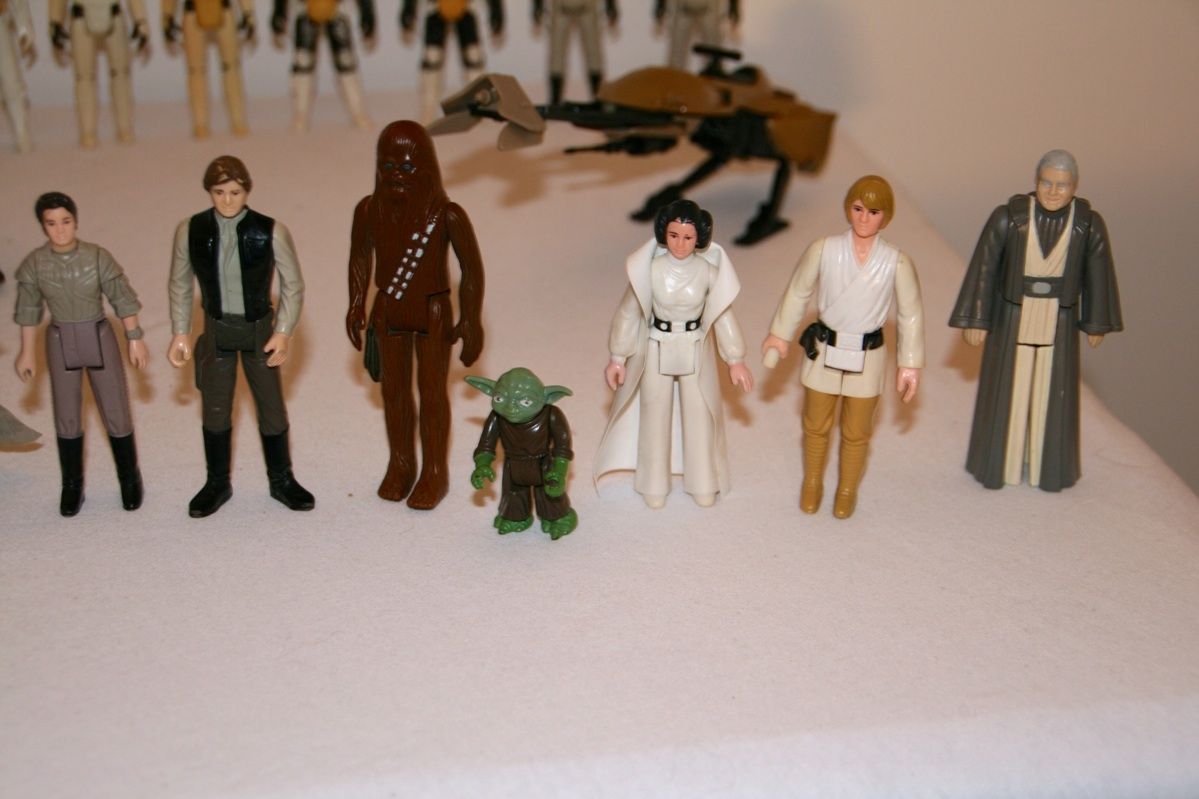 STAR WARS Kenner Vintage Figuren Raumschiffe AT AT, AT ST, Millennium