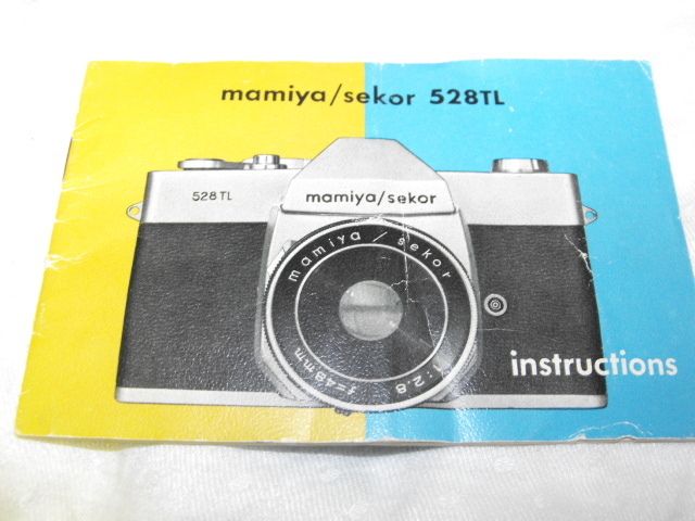 VTG MAMIYA SEKOR 528 TL INSTRUCTION MANUAL