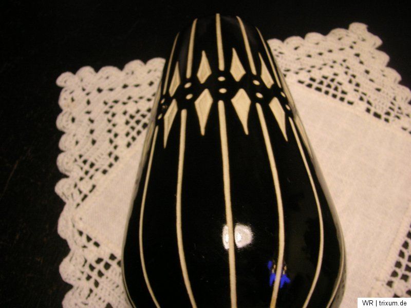 Keramik Vase ART DECO,alt,selten,gemarkt 1/15 24 W.,eingeschliffenes