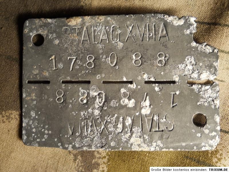 WW2 POW DOG TAG ERKENNUNGSMARKE STALAG XVII A KAISERSTEINBRUCH