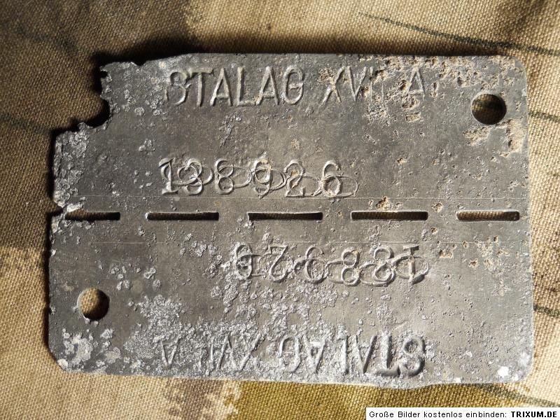 WW2 POW DOG TAG ERKENNUNGSMARKE STALAG XVII A KAISERSTEINBRUCH