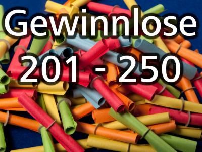 Gewinnlose Nr201 250 (Tombola Tombolalose Gewinne Lose)