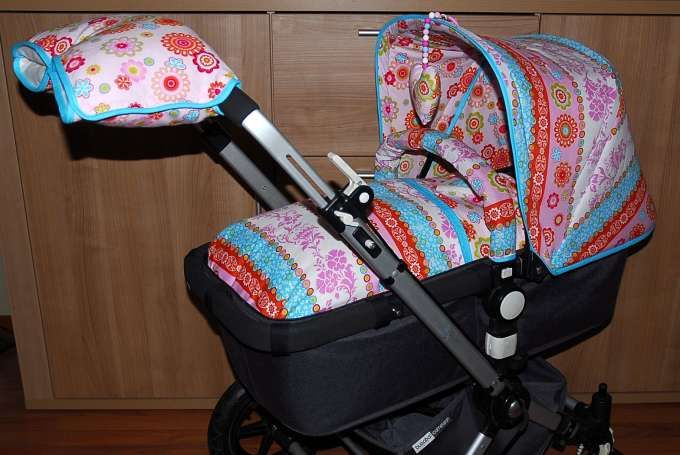 So sehen die Sachen an einem Bugaboo Cameleon aus ( der Kinderwagen