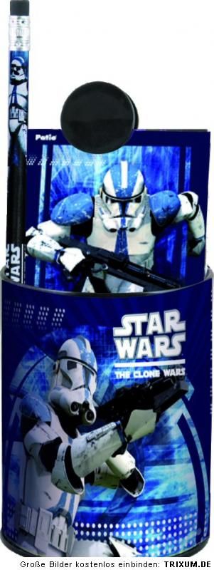 Teile Star Wars CLONE Schulset Stiftebox Schreibtisch