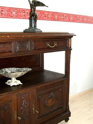 TOP Jugendstil Buffet Anrichte ANTIK ~1900 Kredenz Eiche Schrank