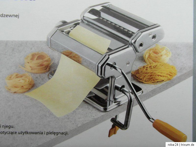 Nudelmaschine Pasta Maschine mit Edelstahl Walzen Spaghetti Maker