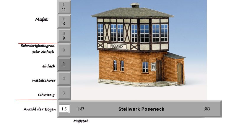 Schreiber Bogen 583 Stellwerk Poseneck Bastelbogen Papierbastelbogen