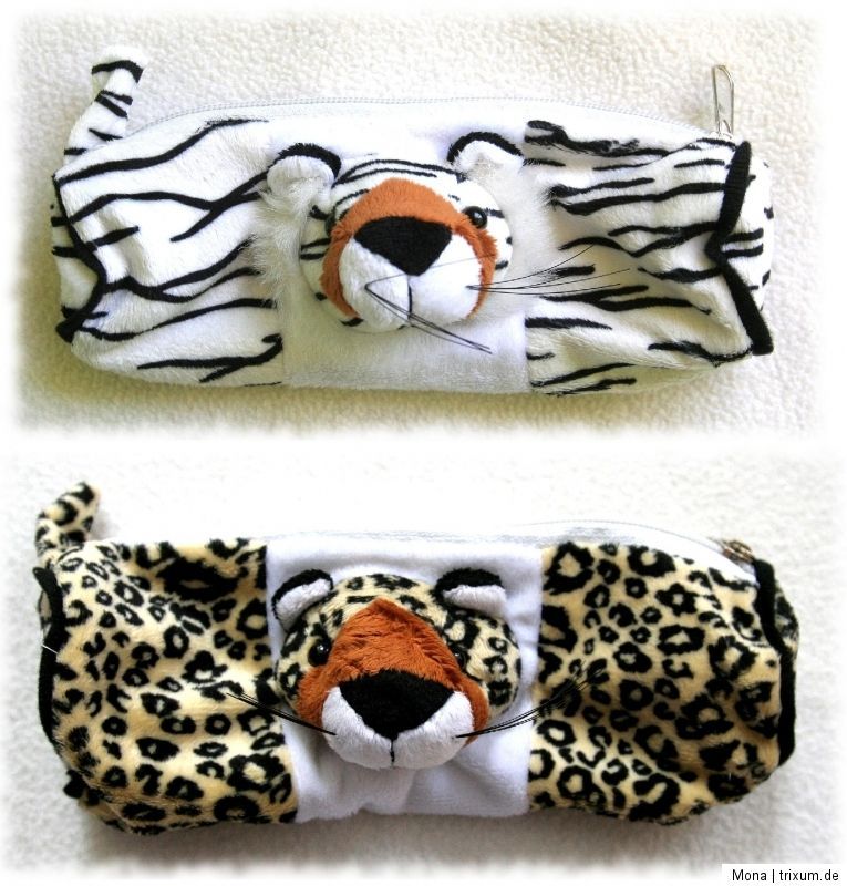 Schlamperrolle, Schlampermäppchen, Schlampertasche Leopard & Tiger