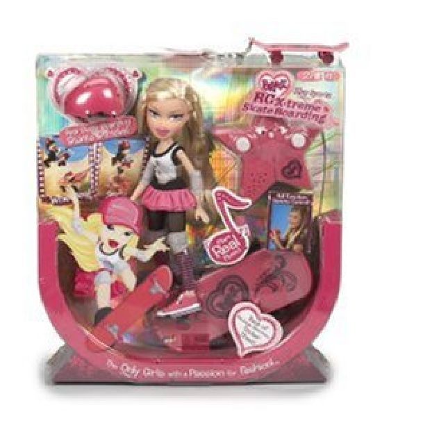 Bratz Play Sportz Cloe RC X treme SkateBoarding Accessoires Selten