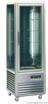 KBS Snelle 350 Q Pralinenkühlschrank Pralinenvitrine silber 5 Glas