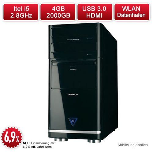 MEDION PC System A581 i5 2,8GHz 4GB 2TB WLAN *B Ware*