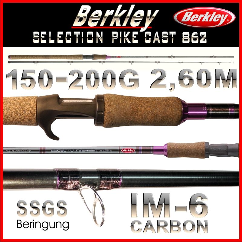 BERKLEY SELECTION PIKE +200 G SCHWERE CASTING JERK & GUMMIFISCH RUTE