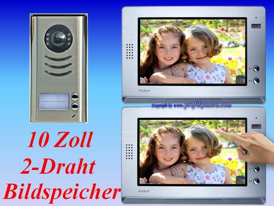 Video Türsprechanlage 2Draht Klingelanlage 2Familienhaus Bildspeicher