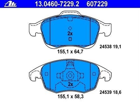 ATE Bremsbeläge vorne CITROEN C4 GRAND PICASSO (UA_)