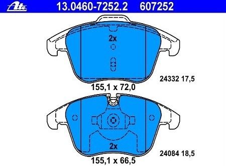 ATE Bremsbeläge vorne CITROEN C5 (RD_) 2,0 HDi 2,0 16V