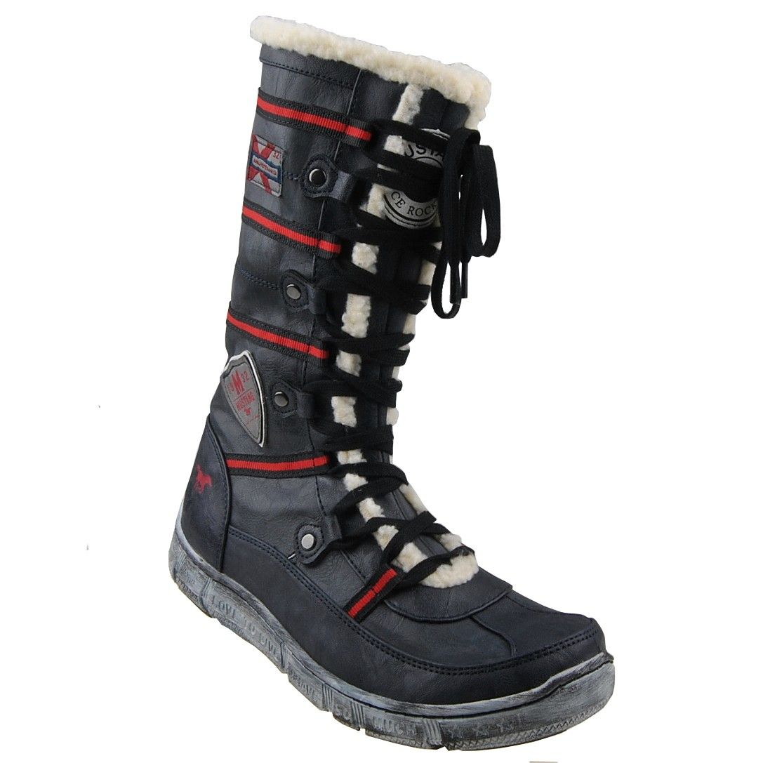 Neu MUSTANG Damenschuhe Gr 39 Stiefel Winterstiefel gefuettert Schuhe